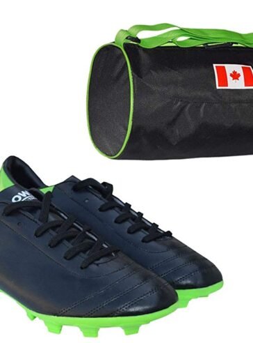 GOWIN Crush Football Shoes (Blue/Lime) with Cross Country Flag Bag Size-Small